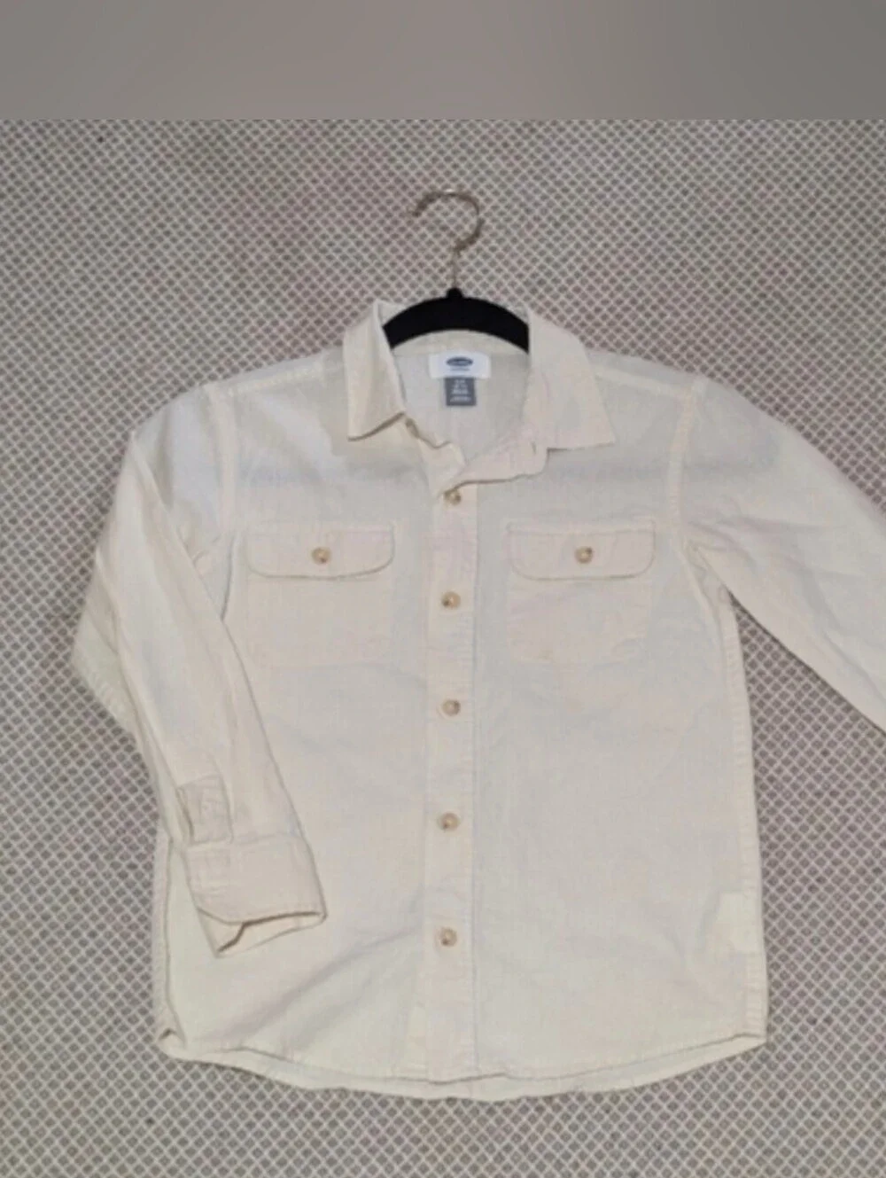 Old Navy Light Tan Button Down Shirt Size 6/7